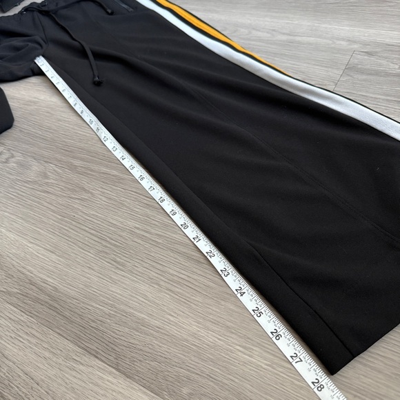 Boom Boom Jeans Track Pants Size L - Black w/ White & Gold Stripes - Picture 7 of 8